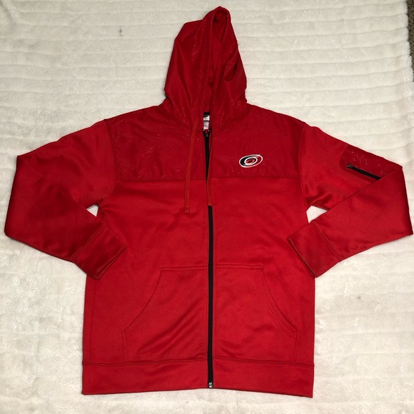 NHL Carolina Hurricane Hoodie Zip Up Jacket Men’s Medium - Picture 1 of 8
